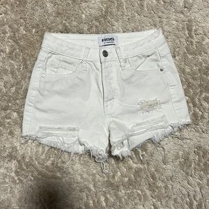 White Ripped RSQ shorts!!